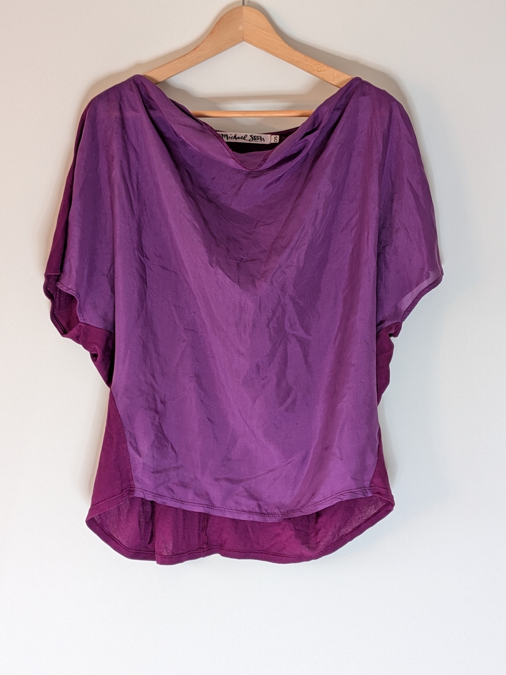 Michael Stars Violet Draped Boatneck Blouse